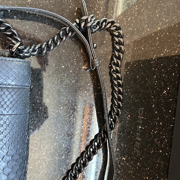 Chanel Boy SO Black Python bag - Picture 3 of 15